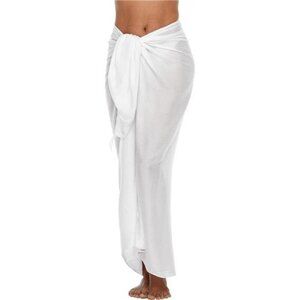 Sarong Wraps For Women Long Swimsuit White